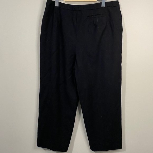 Talbots Women's Black Wool Wide Leg Dress Pants Size 16 Lined Office - Picture 4 of 10